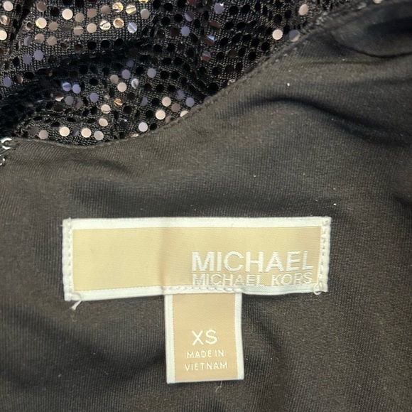 Michael Kors Mirror Dot Matte-Jersey Crossover Mini Dress long sleeve belted - Picture 9 of 11